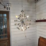 1970s chrome metal Sputnik chandelier
