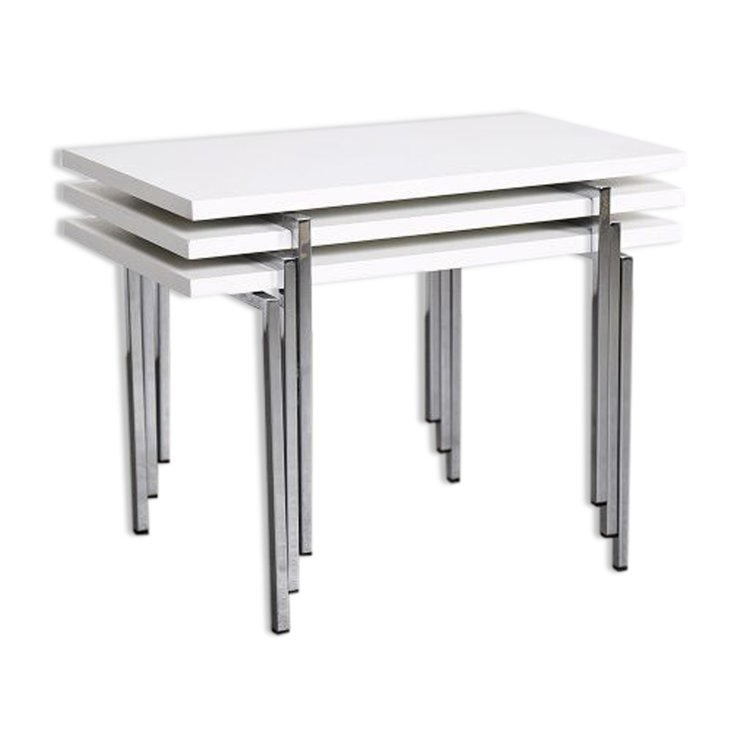 Modernist stackable tables by Trix & Robert Haussmann