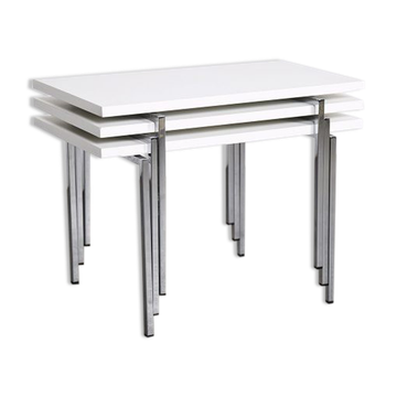 Modernist stackable tables by Trix & Robert Haussmann