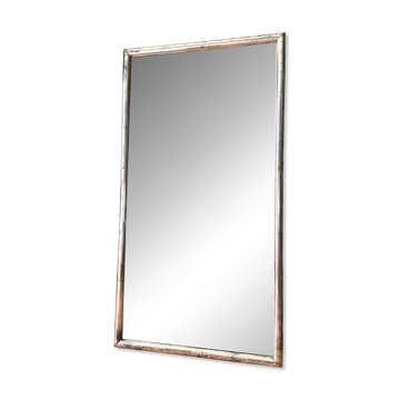 Miroir bistrot ancien feuille d’argent XIXème
