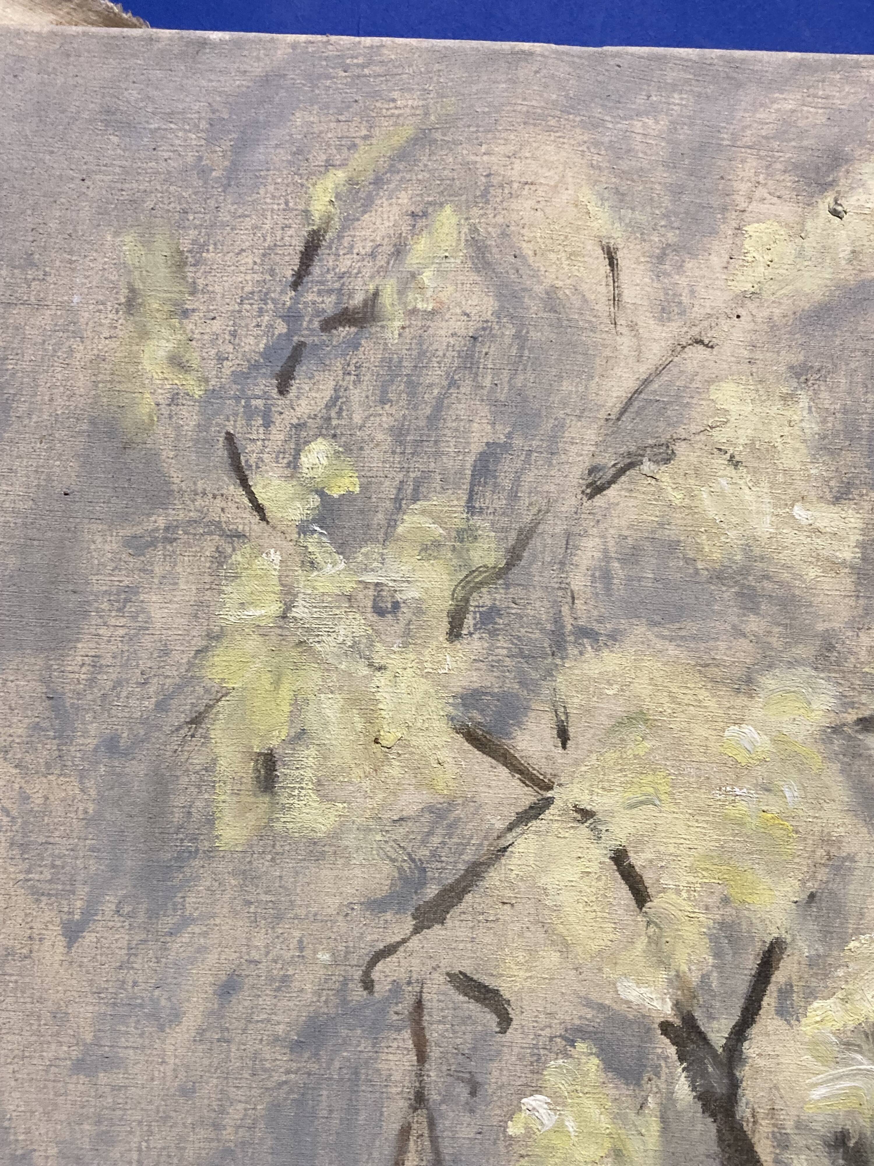 Marthe orant (1874-1957), spring, oil on canvas