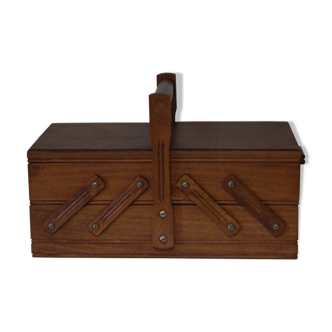 Vintage wooden sewing box