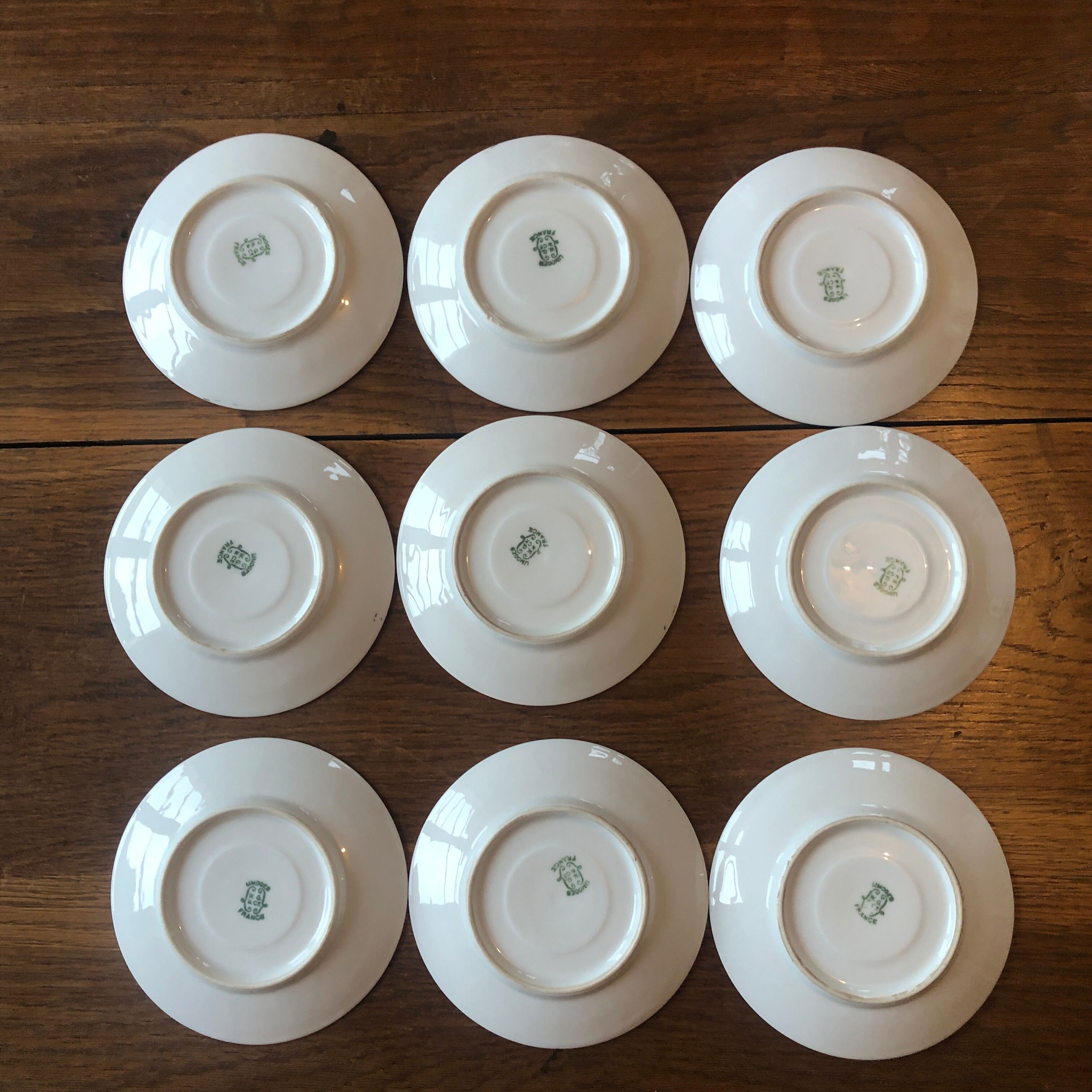 Set of 9 cups and old saucers from Limoges