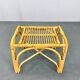 Mid Century Rattan Stool, Czechoslovakia