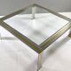 Square coffee table in brass, chrome and glass by Renato Zevi, Italy, 1970s