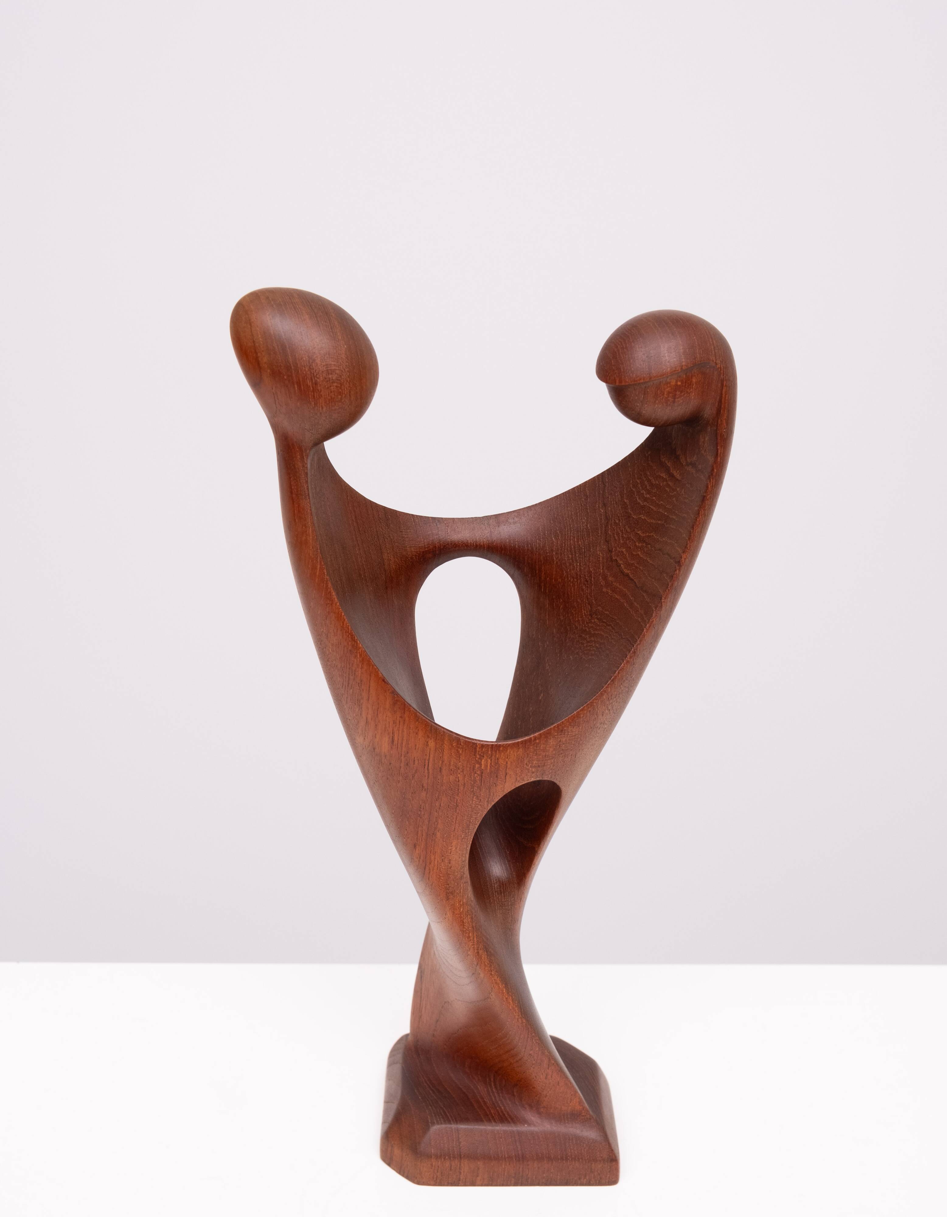 Teak Sculpture by Simon Randers 1960s Denmark