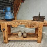 Old workbench side table bathroom furniture 48 x 193 cm