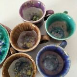 Gaston Gaubier ceramic cups and saucers