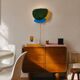 Handcrafted glass wall light
