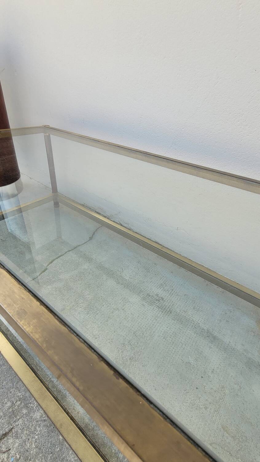 Jansen style brass designer coffee table - 1970s