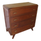 Pretty vintage chest of drawers - 4 drawers - 1960s - refined Scandinavian style - medium oak color