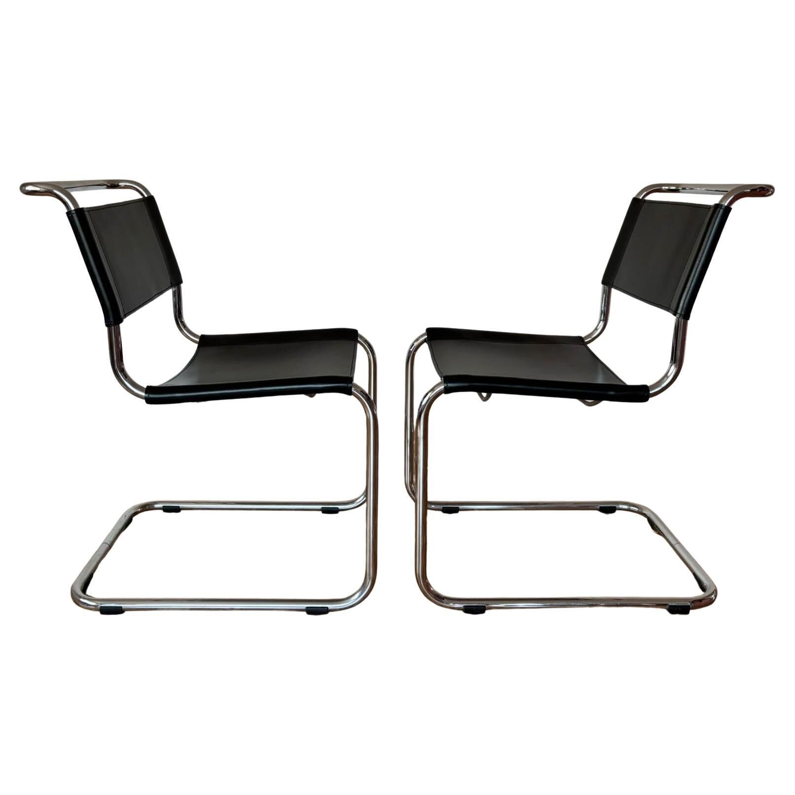 Chaises S33 par Mart Stam pour Thonet, années 1980, ensemble de 2