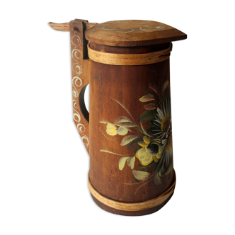 Handmade wooden milk jug, 1960s