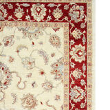 Tapis floral tissé à la main en laine rouge ziegler - 200x282