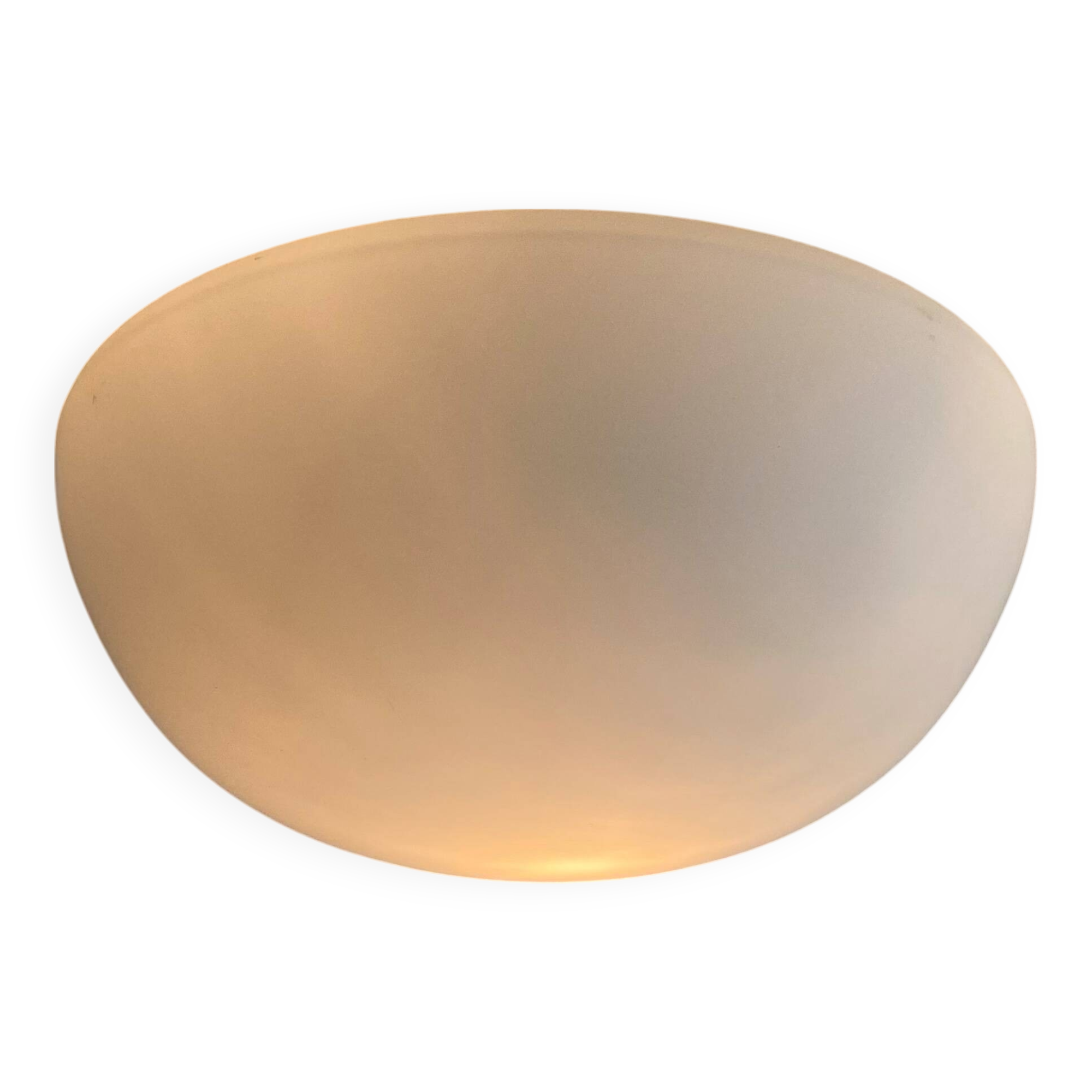 Half moon wall light ceiling light 24 cm matt white 1960 1970 LAMP-7456