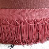 Velvet ottoman padded old pink
