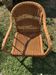 Vintage colonial lounge chair in rattan, pre-1950s.