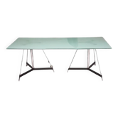 Table tripode italienne / plateau en verre mat / Gabriel Teixidós