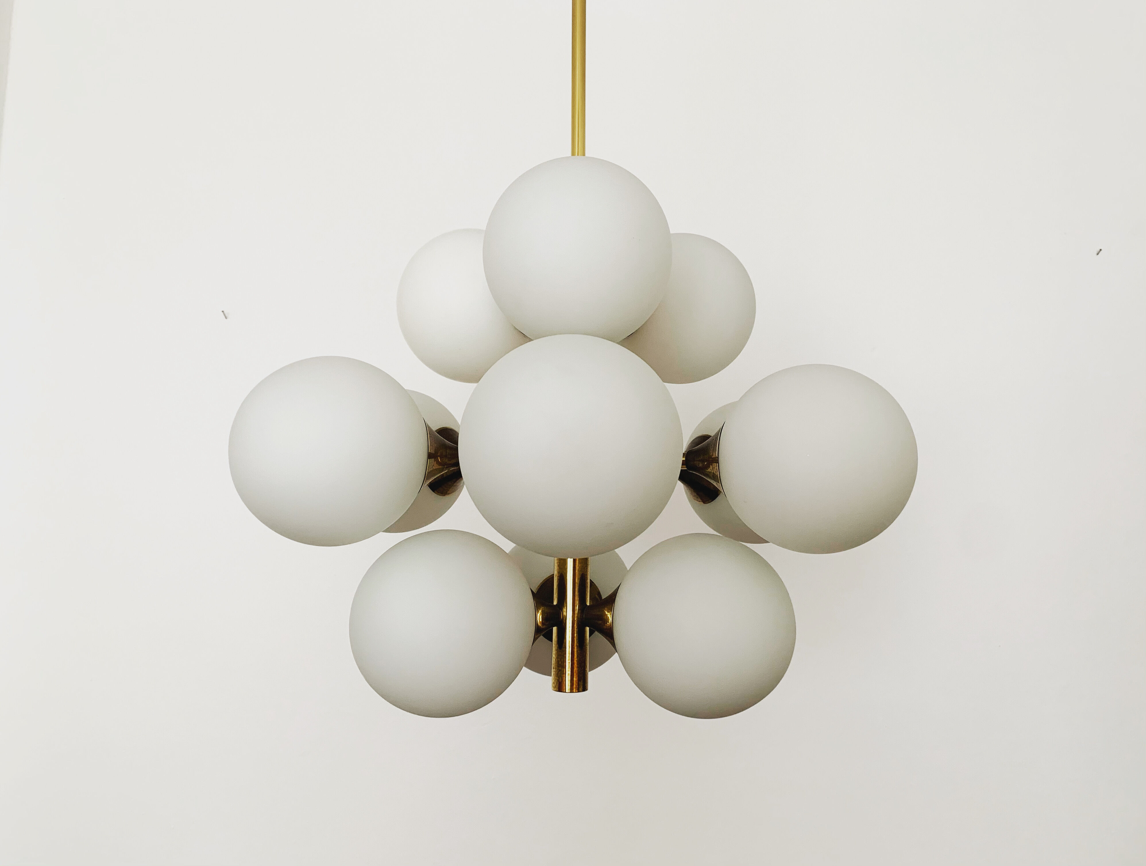 Brass Sputnik chandelier by Kaiser Leuchten