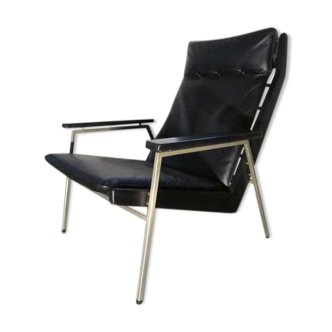 Chair faux leather black rob parry easy chair