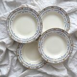 4 deep ironware plates “Colbert” Creil and Montereau