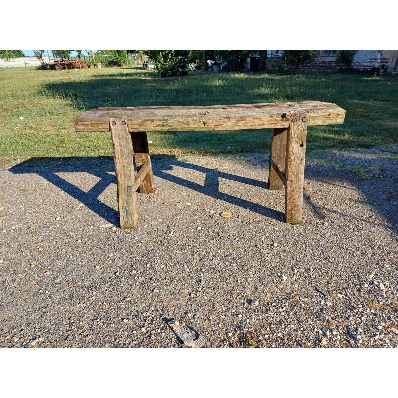 19th century oak workbench