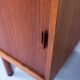 Ejnar Larsen & Aksel Bender sideboard with sliding doors, teak, vintage mid-century Danish design, Næstved Møbelfabrik.