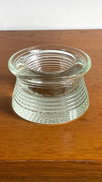 Vintage glass paperweight tray