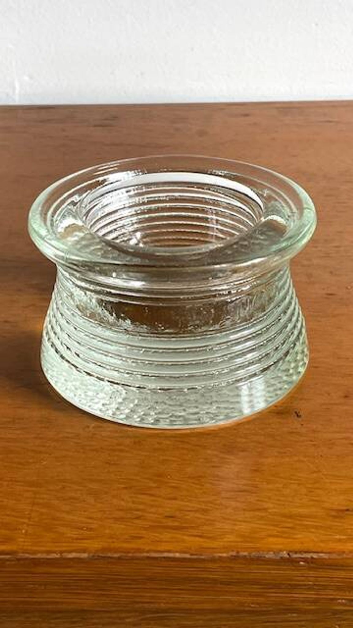 Vintage glass paperweight tray