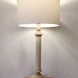Empire style column lamp in travertine