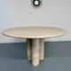 Large dining table Roche Bobois travertine Italian design 1970s