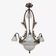 Art Nouveau chandelier in brass and bronze