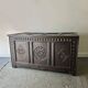 Rare 17th Century Carved Oak Coffer Charles II Period Circa 1660-1680c