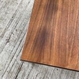 Walnut and modernist chrome coffee table