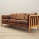 Brown leather sofa, Danish design, 1970s, production: Denmark