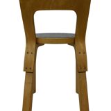 Chaise vintage modèle 65 par Alvar Aalto pour Artek (Linoléum noir)