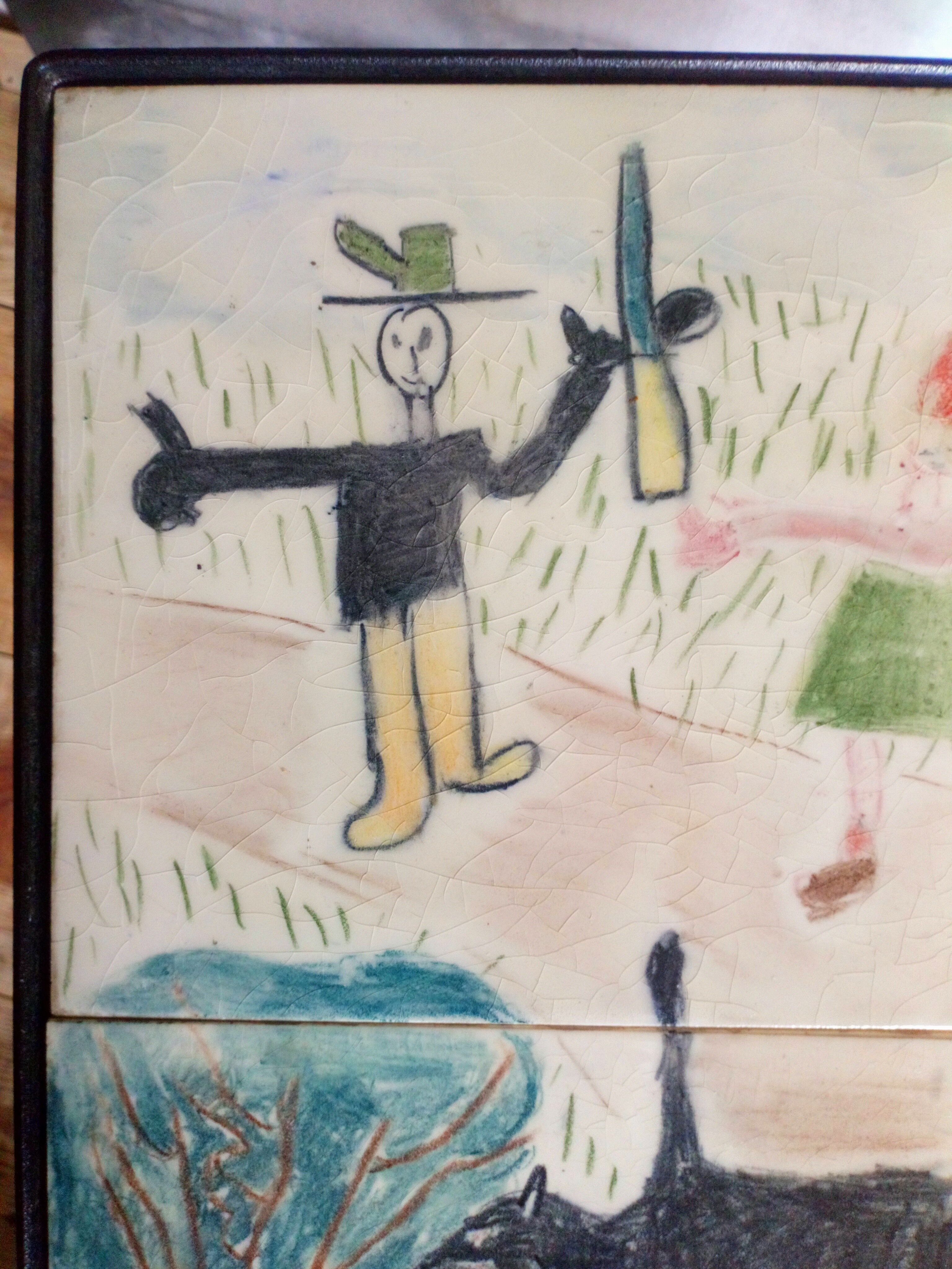 50s metal side table