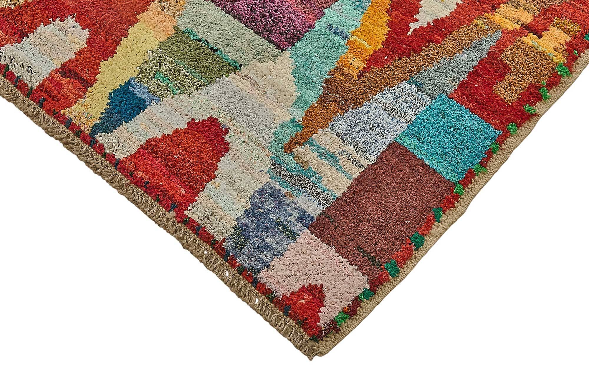 Handwoven Turkish Recycled Boho Rug 195 cm x 297 cm