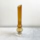 Amber Hooped Glass Vase in the Style of Bo Borgström, Scandinavian Mid-Century Art Glass