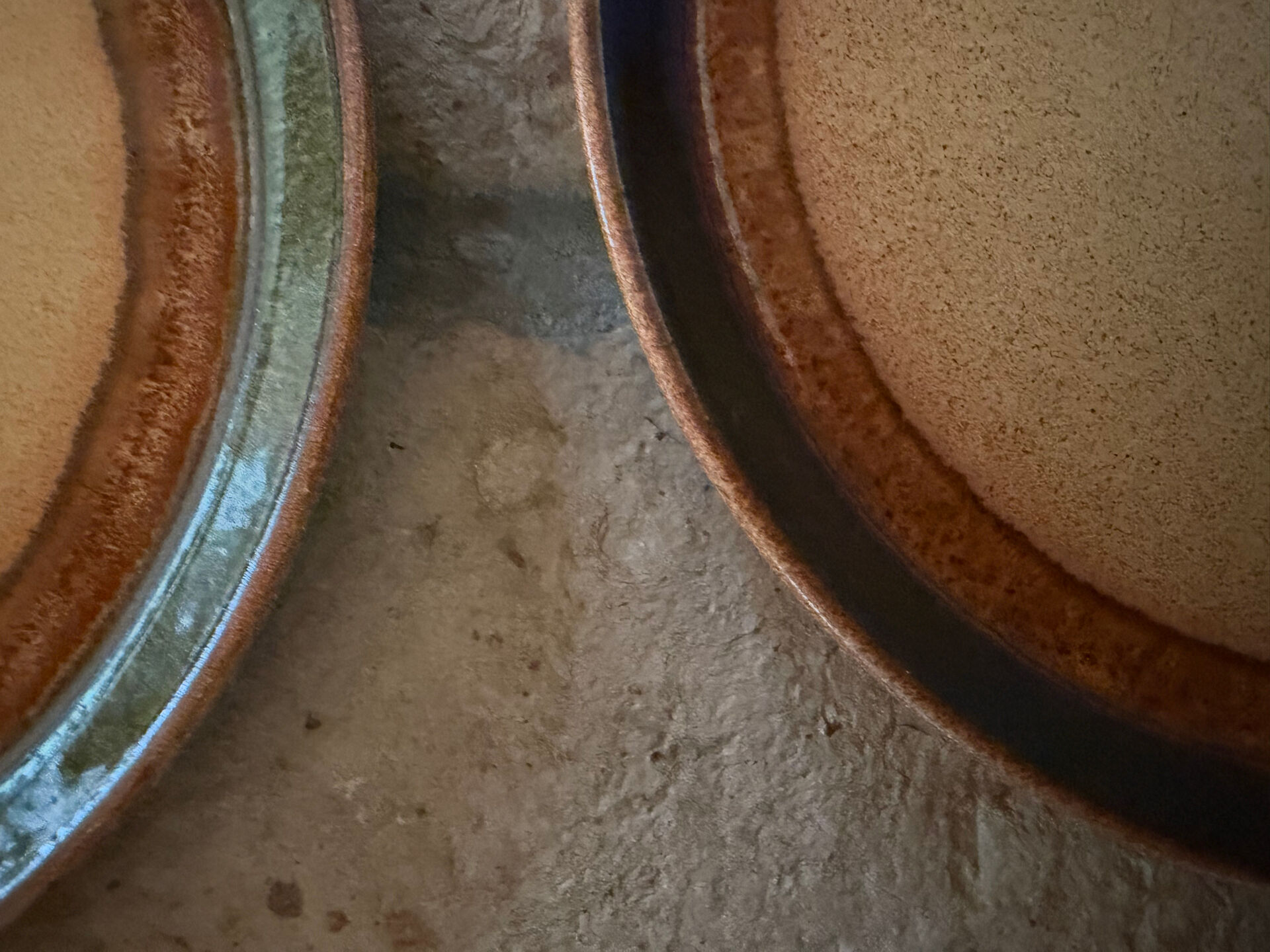 Assiettes à dessert en grès Badonviller