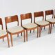 Vintage Danish teak dining chairs by Glostrup, set of 6