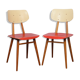 Pair of red chairs for manufacturer Ton, 1960