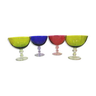 Set of 4 pretty St. Louis crystal cups or glasses