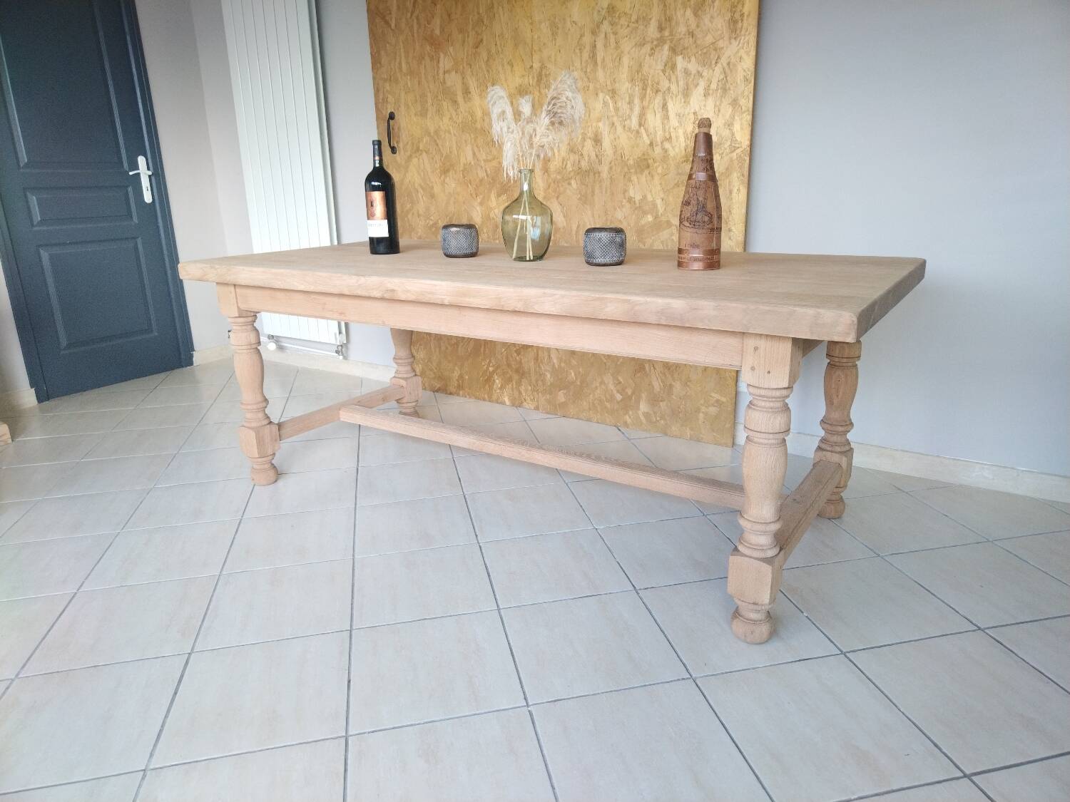 Solid oak farmhouse table