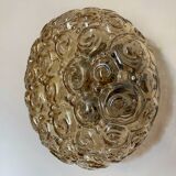 Plafonnier verre ambré Helena Tynell années 60