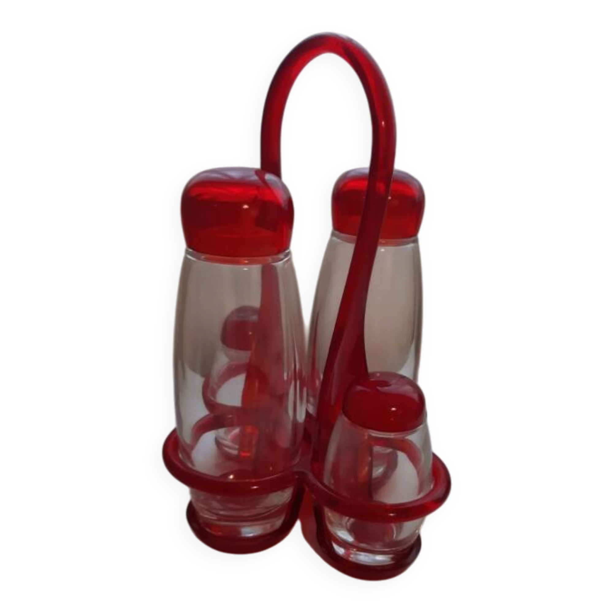 Guzzini oil/vinegar/salt/pepper set made in italy