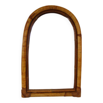 Miroir en bambou arche vintage