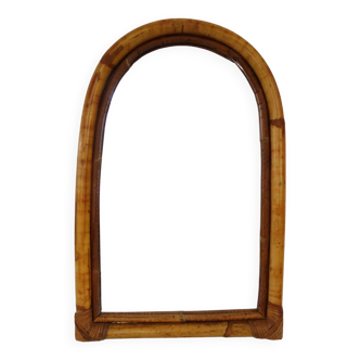 Vintage arch bamboo mirror 62x41cm