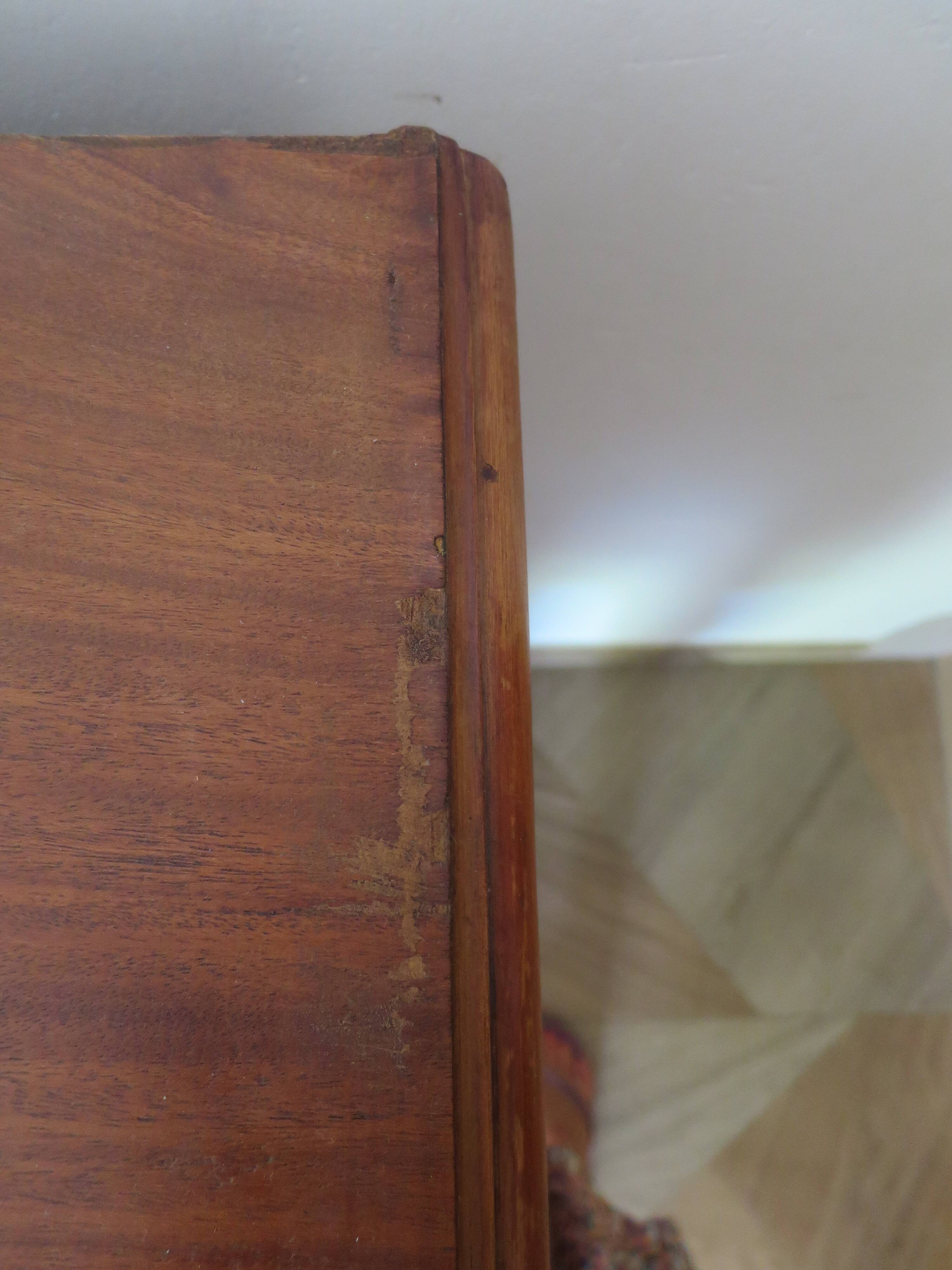 Curved showcase library carved wood 2 doors mahogany English style