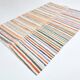 7x9 Mid Century Modern Handmade Striped Vintage Kilim Rug, 184x271Cm